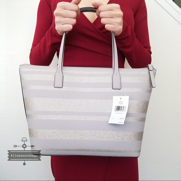 Kate spade HANI Haven lane nouveau tote stripe NWT - Picture 3 of 6